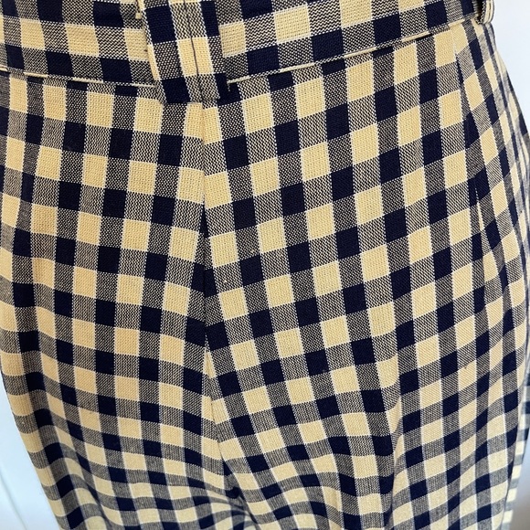 Checkered pattern shorts vintage made in USA rayon - Picture 10 of 13